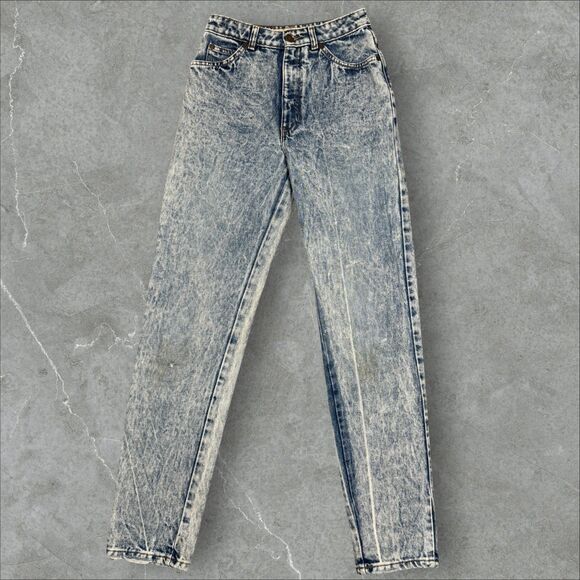 Vintage Gap Work Force High Rise Acid Wash Denim Jeans USA Made - Size 8/10 - Picture 1 of 7